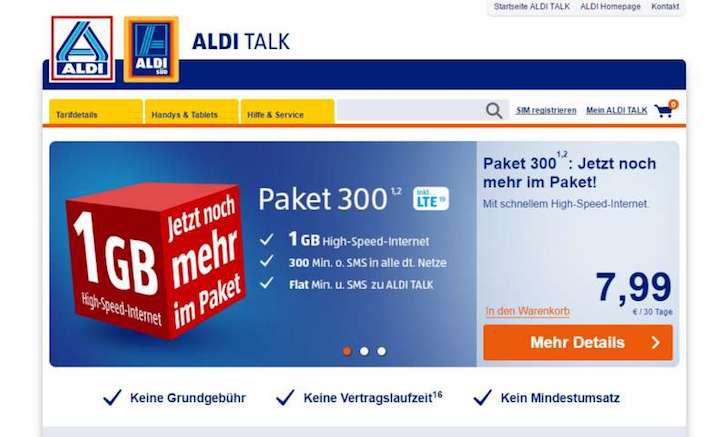 ALDI TALK's screenshots