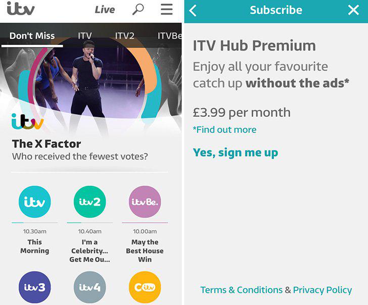 ITV Hub's screenshots