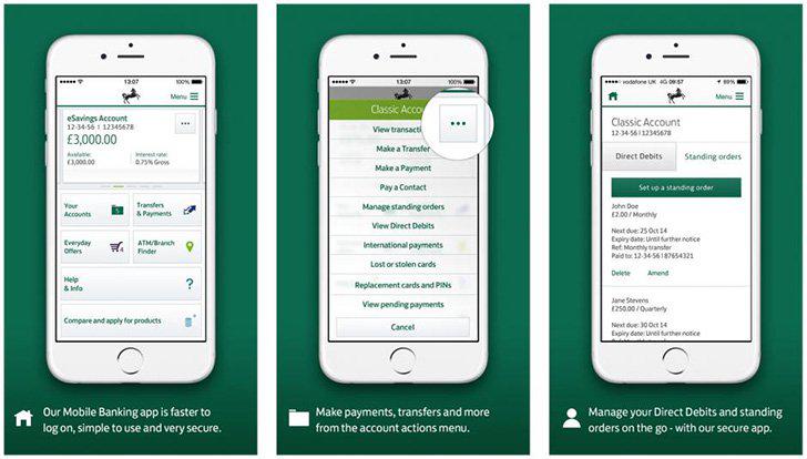 Halifax Mobile Banking app's screenshots