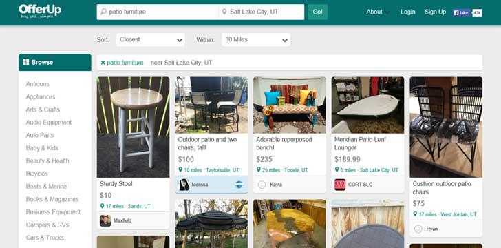 OfferUp's screenshots