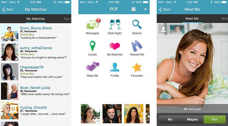 POF Free Dating App's screenshots