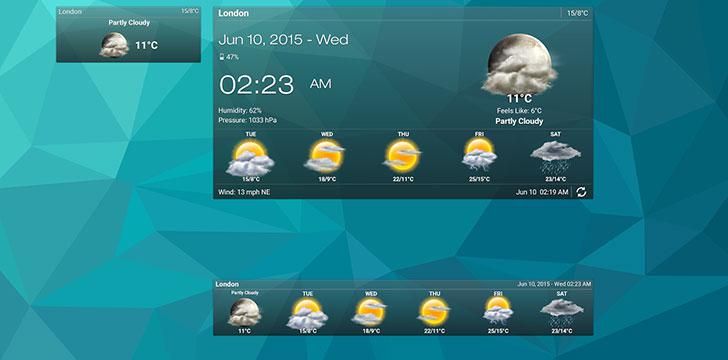 Weather & Clock Widget Android's screenshots