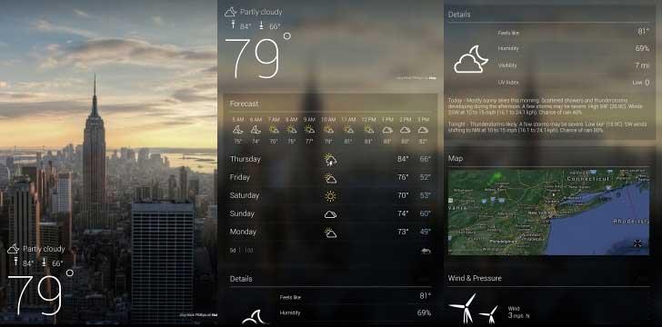 Yahoo Weather's screenshots