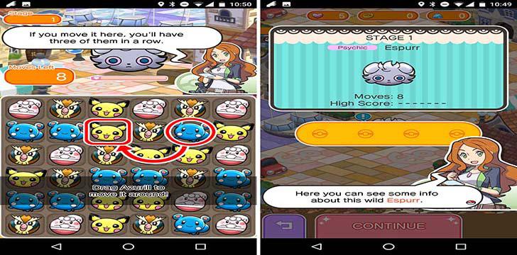 Pokemon Shuffle Mobile's screenshots