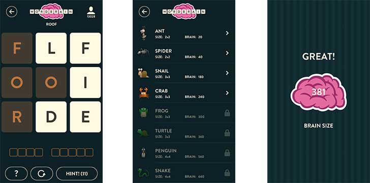 WordBrain's screenshots